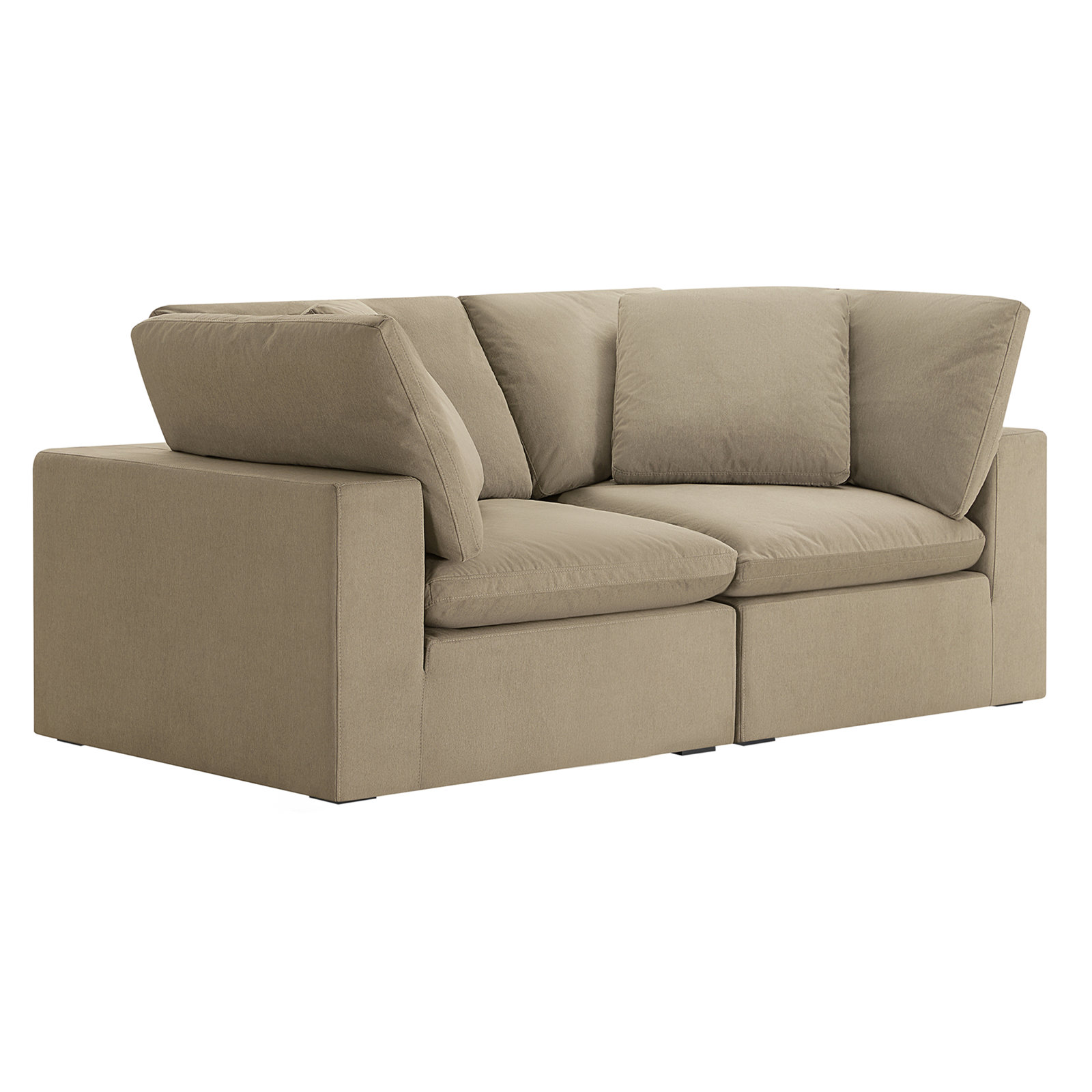 Calana Modular Sectional, Almond, 2 Piece