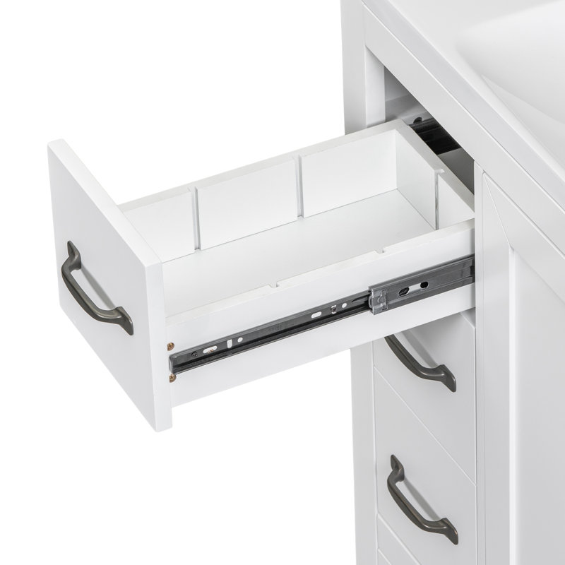 Meuble-lavabo de salle de bain sans lavabo, Blanc