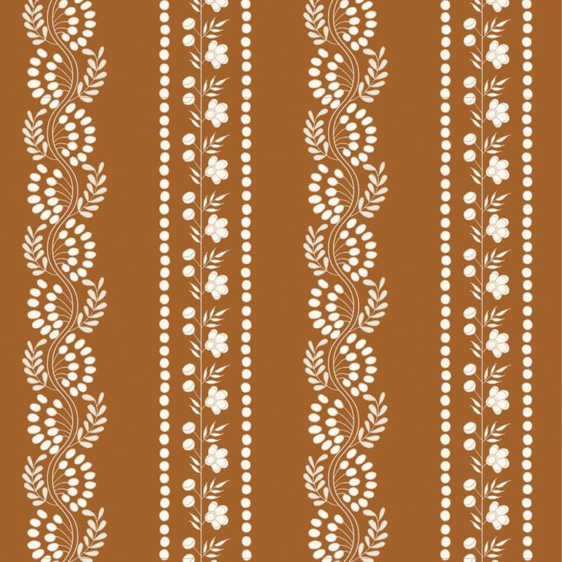 Lady Charlotte Botanic Stripe 10' L x 24" W Peel and Stick Wallpaper Roll, Olive, Peel & Stick