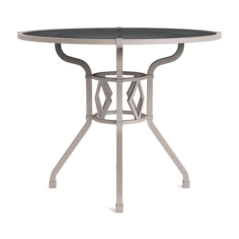 Venetian Outdoor Round Dining Table, 36" D, Dove Smooth