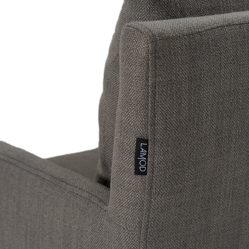 Newcastle - Chaise de salle à manger moderne en tissu gris