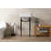 Edwardian Marble White/Matte Black Rectangular Console Bathroom Sink with Overflow