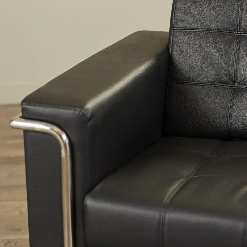 Chaise Hercules série contemporaine Lesley LeatherSoft, Noir