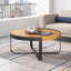 Table de patio en bois pour l'extérieur avec base transversale pour les sièges industriels modernes