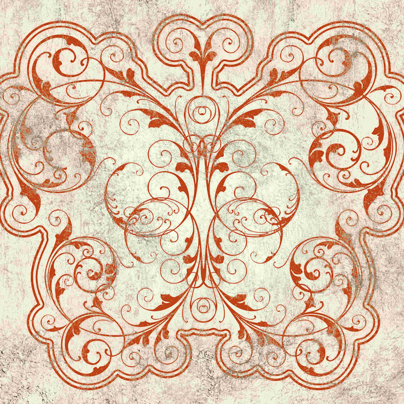 Scrolled Medallion - impression sur toile tendue, H 12 po x l 12 po