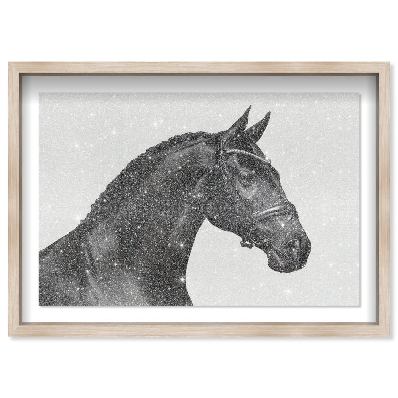 Midnight Majesty I Framed Graphic Art, 11.5"H x 16.5"W, Natural Oak Shadowbox