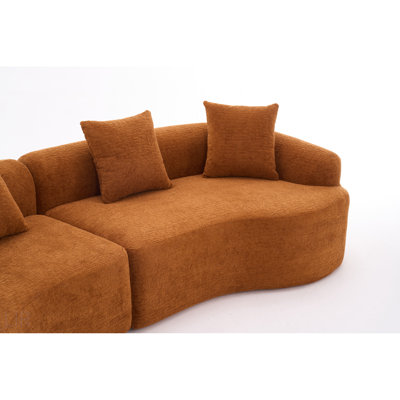 Luxurious Curved Modular Sectional Sofa, 30D High-Density Chenille Fabric, Ideal For Apartment And Living Room Comfort
