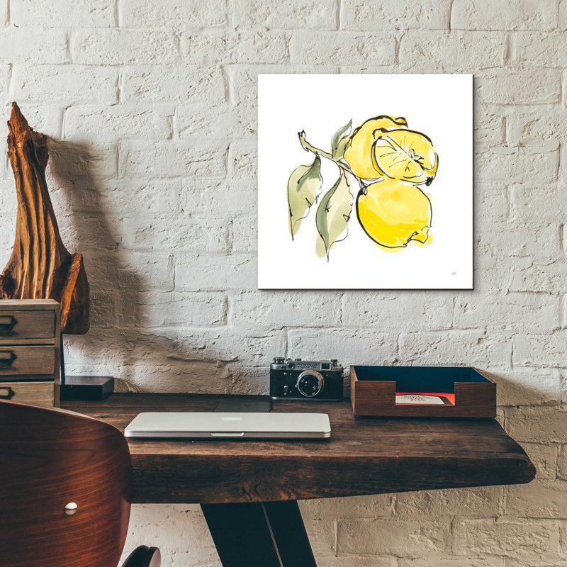 «Lemon Still Life II» par Chris Paschke, H 12 po x l 12 po x P 0,13 po