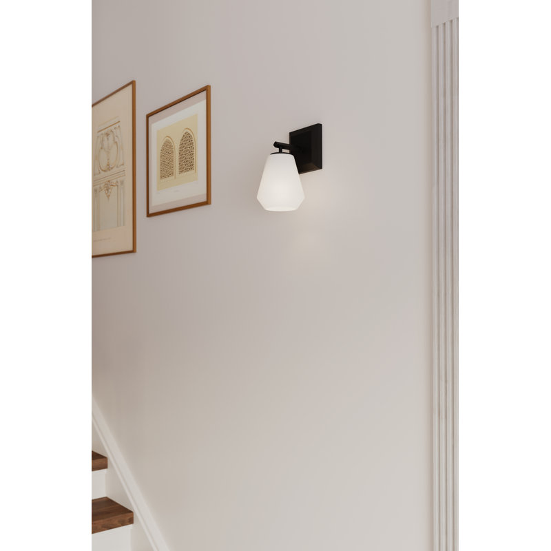 Applique murale pour salle de bain 1 lumière Siena 9,5 po de hauteur, Noir