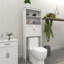 Étagère de rangement pour salle de bain à 2 niveaux avec 2 portes