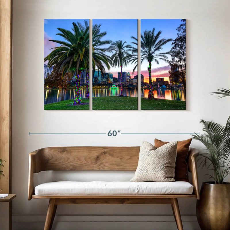 Paysage urbain de la Floride, H 32 po x l 50 po