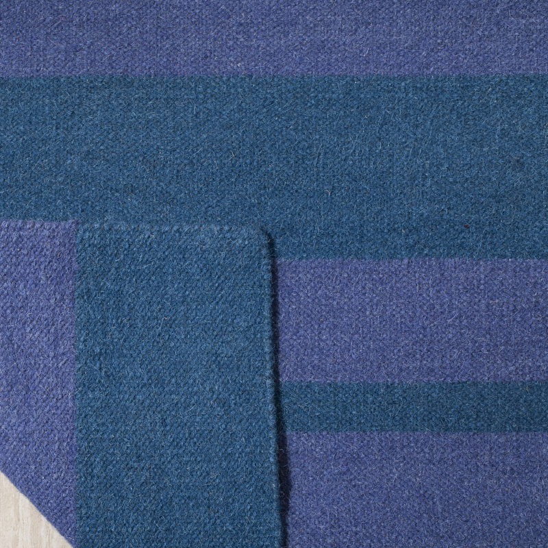 Tapis à chevrons en laine tissé à la main Titan, Rectangle 5 pi x 8 pi