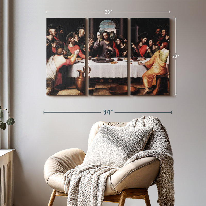 «The Last Supper 1562» sur toile, H 20 po x l 33 po x P 1,25 po
