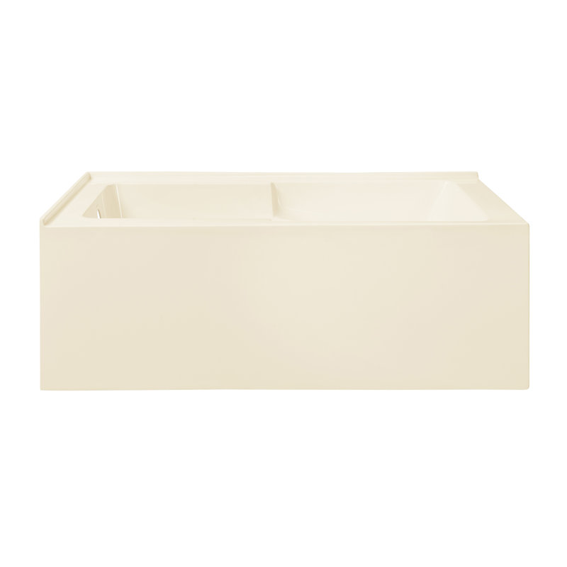 Baignoire de coin Claire, Gauche, Bisque brillante