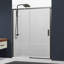 Porte de douche coulissante simple encadrée l 60 po x H 74 po, porte de douche en verre trempé