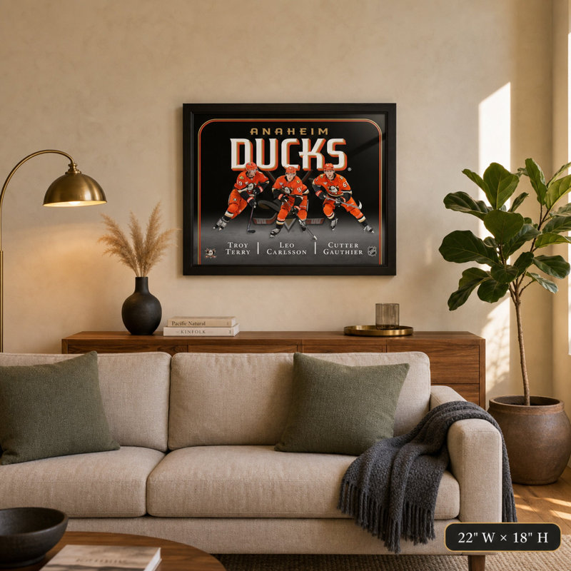 Art mural encadré 18 x 22 par Anaheim Ducks 