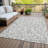 Zarelia Silver Washable Indoor-Outdoor Rug - -805013925