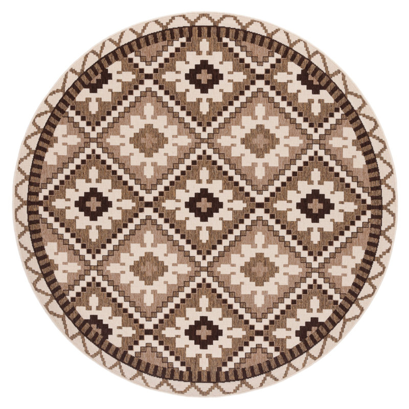 Tapis intérieur / extérieur Northpoint Performance Southwestern, Rond 6 pi 7 po