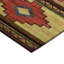 Tapis brun / vert / rouge en polyester tissé à la machine Josai-486008312