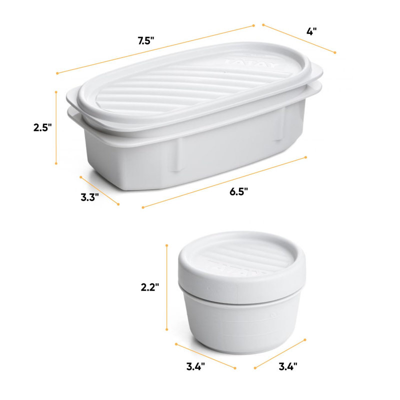  Contenants de rangement en plastique réutilisables avec couvercles - Contenant hermétique et sans fuite BPA, Blanc