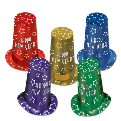New Year Super Hi-Hats - 13" - Pack of 10