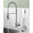 Single Handle Pull Down Kitchen Faucet with Soap Dispenser in Brushed Nickel-103495820
