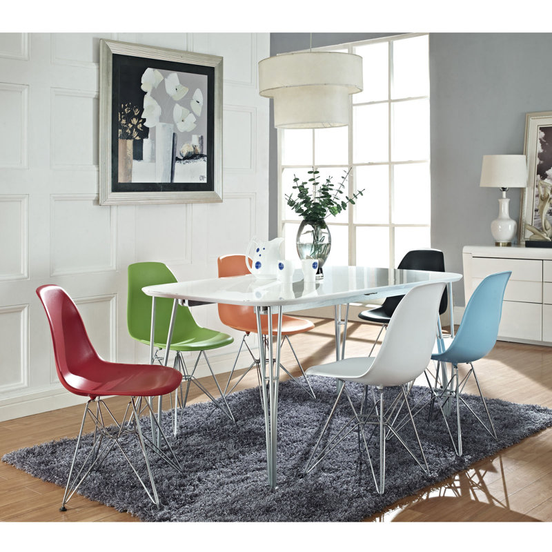 Chaise en plastique Modway, Blanc