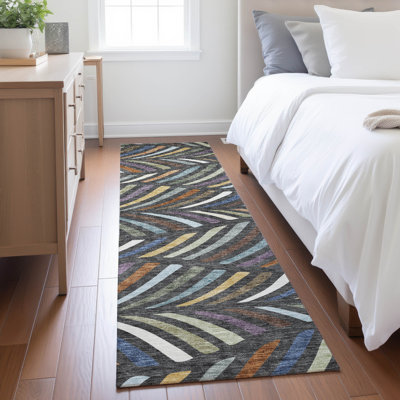 Machine Washable Indoor/Outdoor Chantille ACN2475 Mid-Century Modern Rug