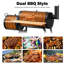 Barbecue barbecue au charbon avec table d'appoint en bois