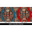Tapis rétro rouge / noir Hamadan 265-1564875747
