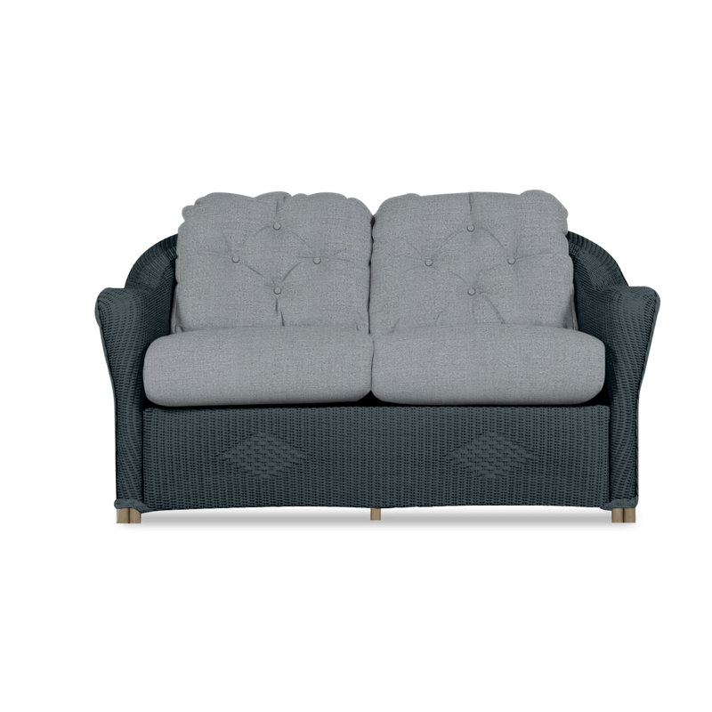 Reflections Outdoor 2 - Seat Loveseat, Sandberg Navy, Matte White