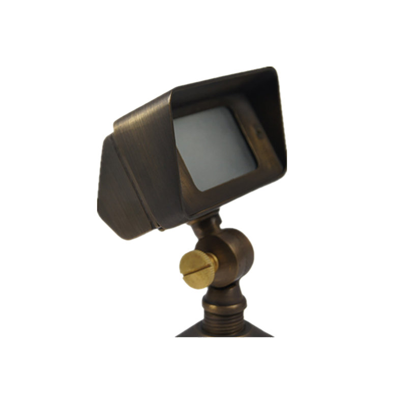 Brass Adjustable LED Directional Flood Light with Warm White Bulb