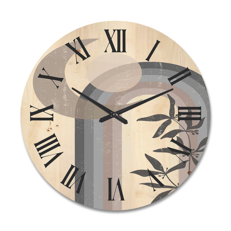 Horloge murale abstraite soleil et lune, Grand