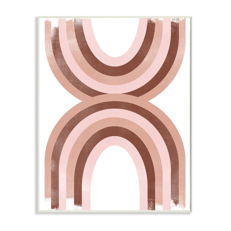 «Rainbow Retro Color Curves» par June Erica Vess - impression d'art graphique, Plaque murale, H 15 po x l 10 po x P 0,5 po