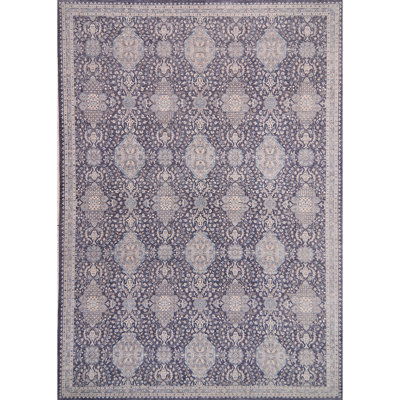 Tapis gris foncé / ivoire de haute qualité noué à la main Ziegler 3000