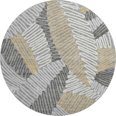 Premium Machine Washable Prisco Gray Rug