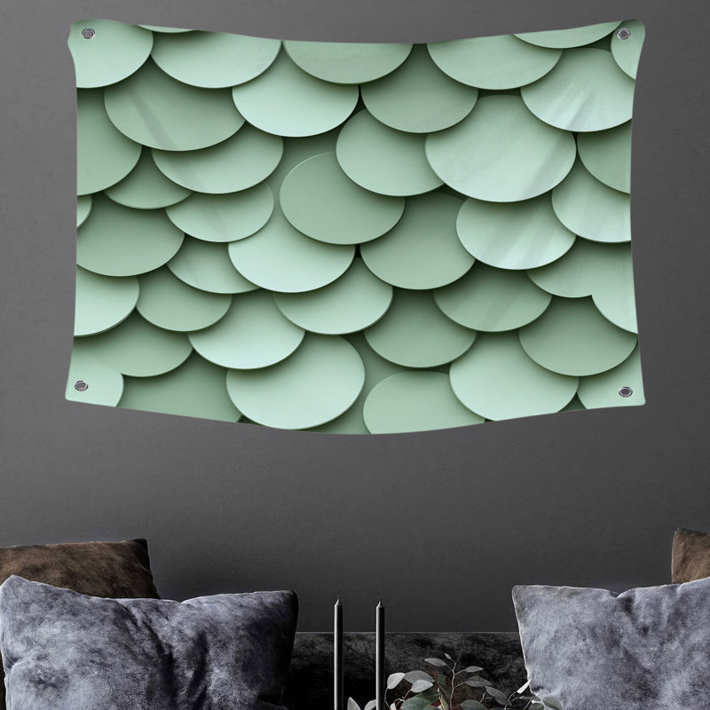 Tapisserie murale «Scales Texture» - Décoration murale abstraite, H 68 po x l 80 po