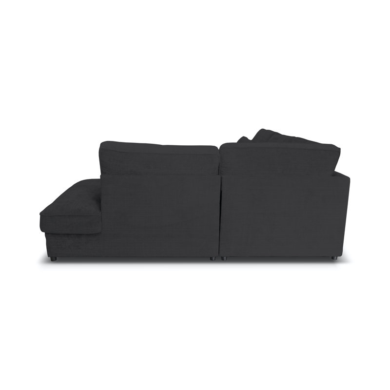Arve 4 Seater Corner Sofa , Right Facing, Black