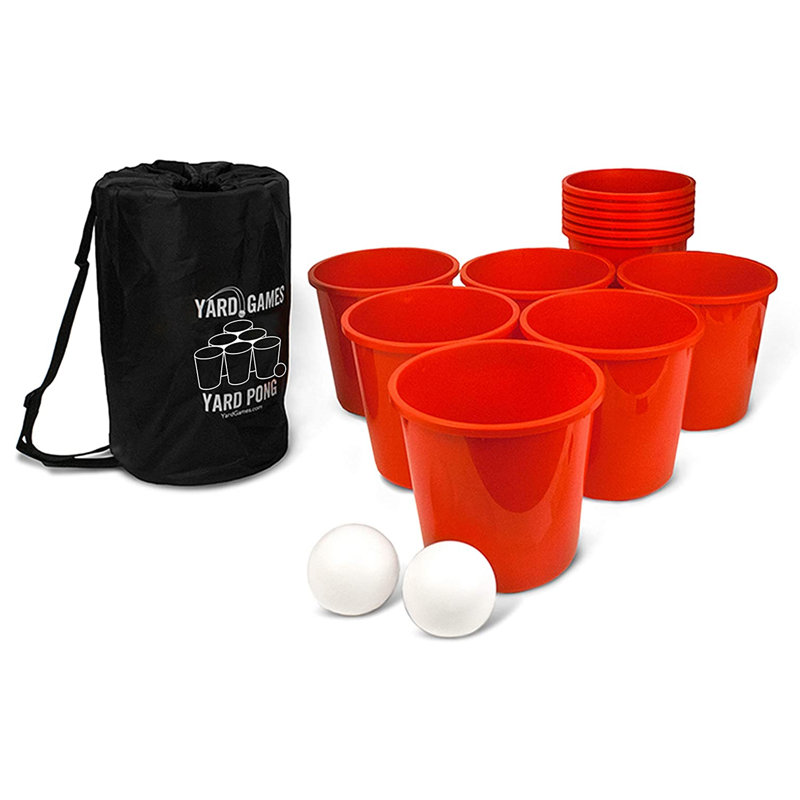 Yard Games Solid + Manufactured Wood Giant Games with Carrying Case