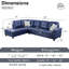 Canapé modulaire en cuir 2 pièces Bawan-2074801190-2074801169
