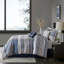 Ensemble d'édredon 7 pièces jacquard bleu marine