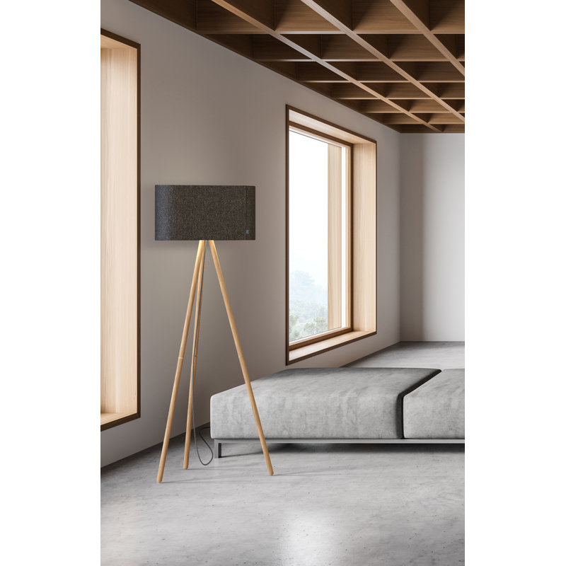 Belmont Tripod Floor Lamp, Oak, Black