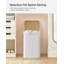 Bamboo Laundry Basket, 72L Foldable Laundry Hamper, Rectangular Storage Hamper With 3 Handles, 40 X 30 X 60 Cm, White-1674430931