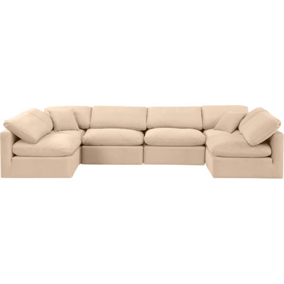 Hinami Velvet U-Shaped Sectional Reversible