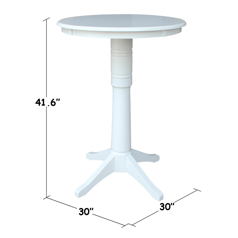 Table de salle à manger Craighead, Blanc, H 41,9 po x L 30 po x l 30 po