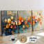Feuilles d'automne, impression sur toile 3 pièces pour décor de salon-358760706