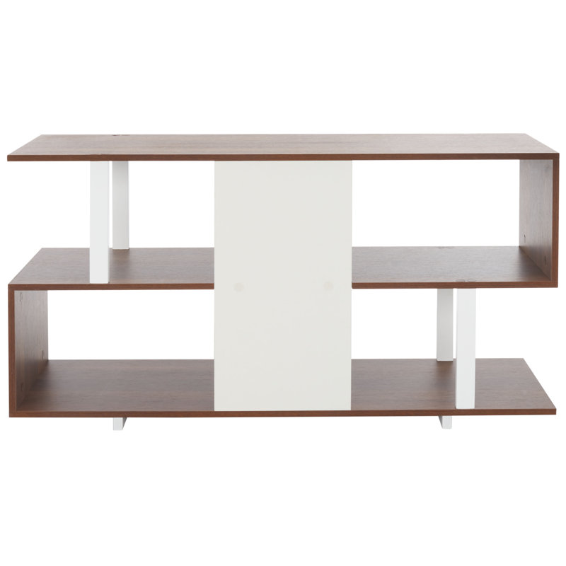 Mccarrell TV Stand, Walnut/White