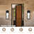 Outdoor Wall Lantern 2-Light, Large Outside Modern Porch Sconce Light Fixture, Industrial Porch Light Wall Mount With Glass, E12, Waterproof Farmhouse Exterior Lamp Lighting