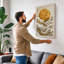 Sun Above Waves Japandi - Wrapped Canvas-1321172949-1321172975