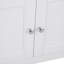 Easton Fully Assembled Solid Wood with Oak Veneer 2 Door Large Wide Bookcase White